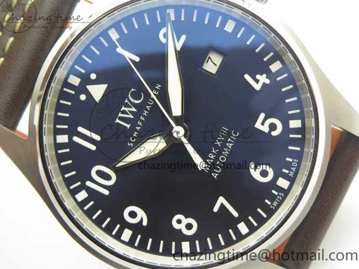 MIROTIME 0326 Mark XVIII Le Petit Prince IW327004 SS MKS 1:1 Best Edition Blue Dial On Leather Strap MIYOTA9015 V ComfortFit 7217